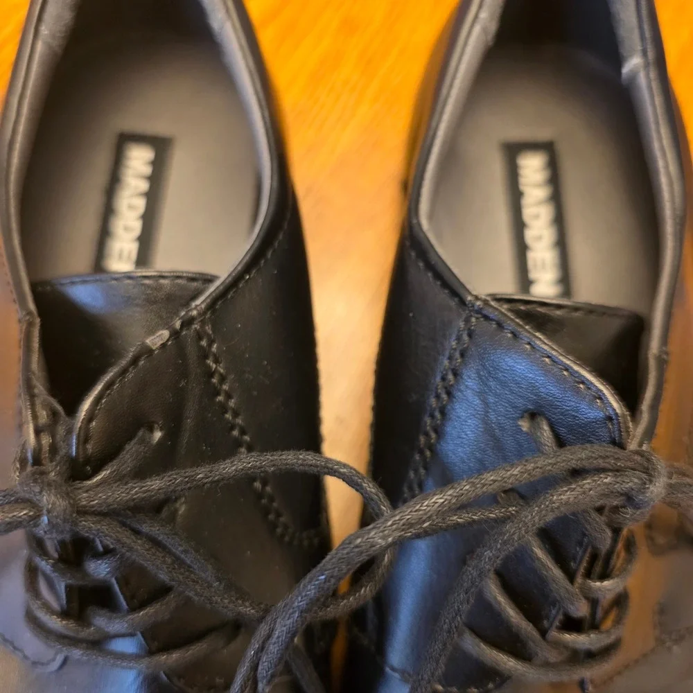 Madden Mens Black Lace Up‎ Oxford Dress Shoes Formal Business Size 9.5 Office